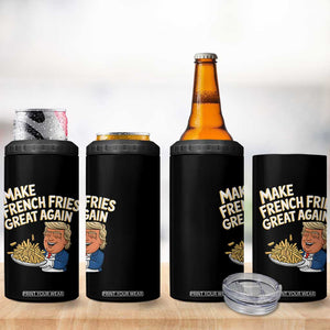 Funny Trump Fry 2024 4 in 1 Can Cooler Tumbler Make French Fries Great Again Cooking TS02 Print Your Wear