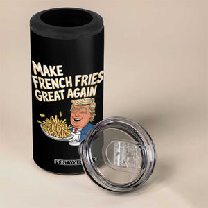 Funny Trump Fry 2024 4 in 1 Can Cooler Tumbler Make French Fries Great Again Cooking TS02 Print Your Wear