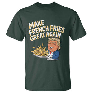 Funny Trump Fry 2024 T Shirt Make French Fries Great Again Cooking TS02 Dark Forest Green Print Your Wear