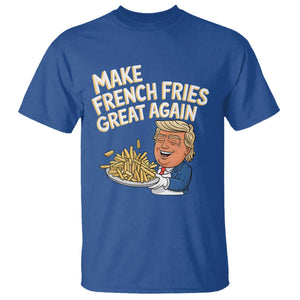 Funny Trump Fry 2024 T Shirt Make French Fries Great Again Cooking TS02 Royal Blue Print Your Wear