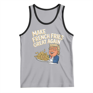 Funny Trump Fry 2024 Tank Top Make French Fries Great Again Cooking TS02 Athletic Heather Black Print Your Wear