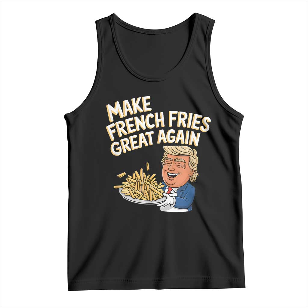 Funny Trump Fry 2024 Tank Top Make French Fries Great Again Cooking TS02 Black Print Your Wear