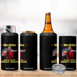 Funny Trump Friend Fry 4 in 1 Can Cooler Tumbler McDon 2024 Make Fries Great Again TS02 Print Your Wear