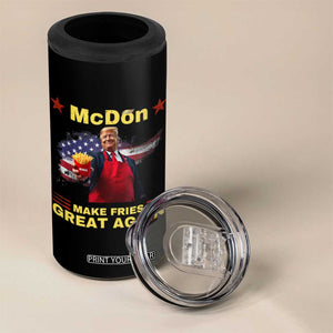 Funny Trump Friend Fry 4 in 1 Can Cooler Tumbler McDon 2024 Make Fries Great Again TS02 Print Your Wear