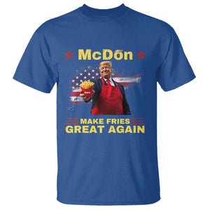 Funny Trump Friend Fry T Shirt McDon 2024 Make Fries Great Again TS02 Royal Blue Print Your Wear
