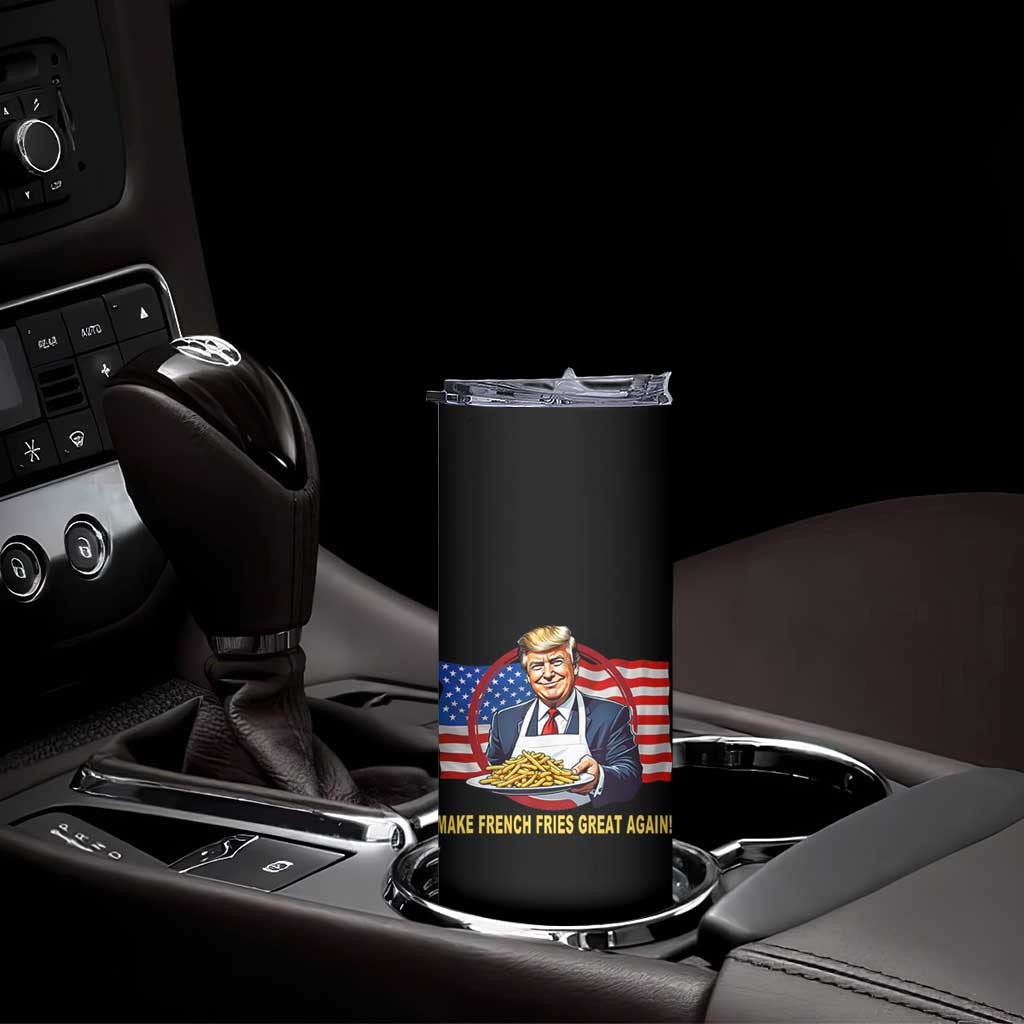 Funny Trump Fry 2024 Skinny Tumbler Make French Fries Great Again American Flag TS02 Print Your Wear