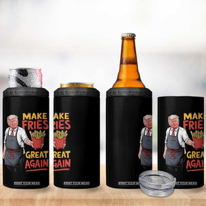 Funny Trump Fry 2024 4 in 1 Can Cooler Tumbler Make Fries Great Again TS02 Print Your Wear