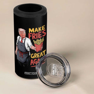 Funny Trump Fry 2024 4 in 1 Can Cooler Tumbler Make Fries Great Again TS02 Print Your Wear