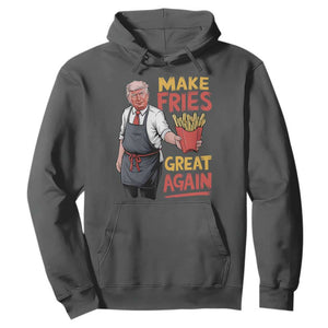 Funny Trump Fry 2024 Hoodie Make Fries Great Again TS02 Dark Heather Print Your Wear