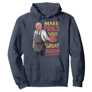 Funny Trump Fry 2024 Hoodie Make Fries Great Again TS02 Navy Print Your Wear