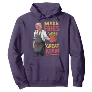 Funny Trump Fry 2024 Hoodie Make Fries Great Again TS02 Purple Print Your Wear