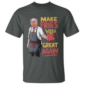 Funny Trump Fry 2024 T Shirt Make Fries Great Again TS02 Dark Heather Print Your Wear