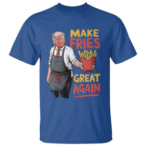 Funny Trump Fry 2024 T Shirt Make Fries Great Again TS02 Royal Blue Print Your Wear