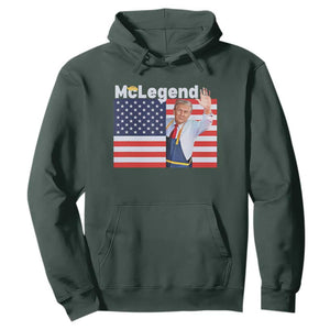 Funny Trump French Fries 2024 Hoodie McLegend Fast Food Worker American Flag TS02 Dark Forest Green Print Your Wear