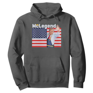 Funny Trump French Fries 2024 Hoodie McLegend Fast Food Worker American Flag TS02 Dark Heather Print Your Wear