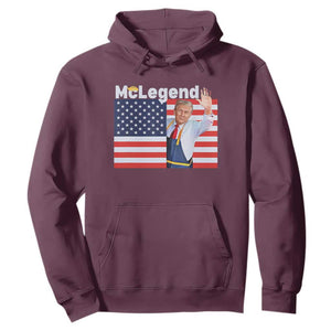 Funny Trump French Fries 2024 Hoodie McLegend Fast Food Worker American Flag TS02 Maroon Print Your Wear