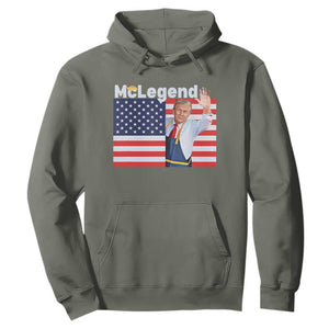 Funny Trump French Fries 2024 Hoodie McLegend Fast Food Worker American Flag TS02 Military Green Print Your Wear