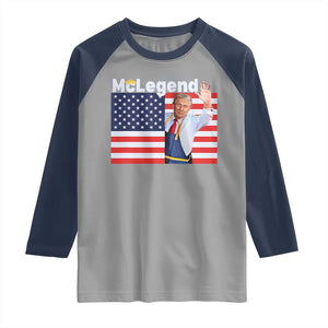 Funny Trump French Fries 2024 Raglan Shirt McLegend Fast Food Worker American Flag TS02 Sport Gray Navy Print Your Wear