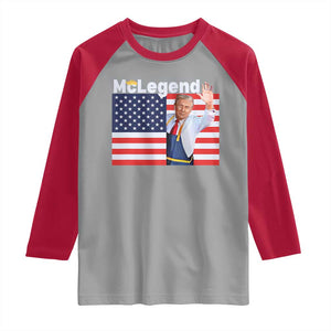 Funny Trump French Fries 2024 Raglan Shirt McLegend Fast Food Worker American Flag TS02 Sport Gray Red Print Your Wear