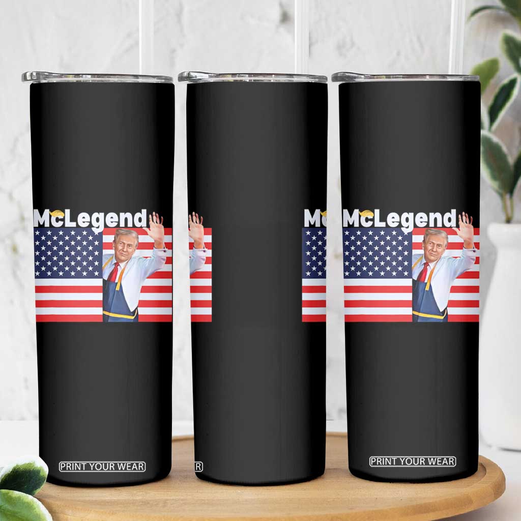 Funny Trump French Fries 2024 Skinny Tumbler McLegend Fast Food Worker American Flag TS02 Print Your Wear