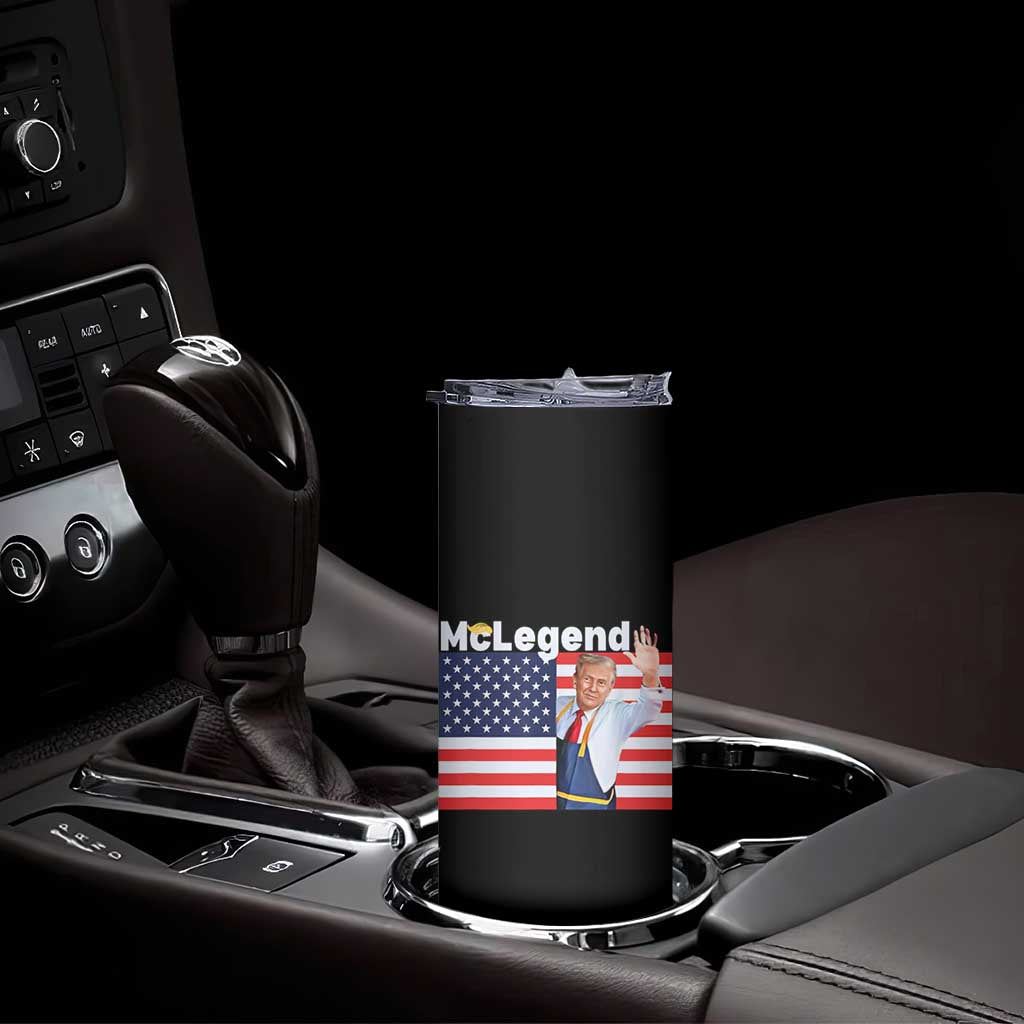 Funny Trump French Fries 2024 Skinny Tumbler McLegend Fast Food Worker American Flag TS02 Print Your Wear