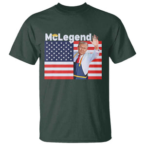 Funny Trump French Fries 2024 T Shirt McLegend Fast Food Worker American Flag TS02 Dark Forest Green Print Your Wear