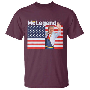 Funny Trump French Fries 2024 T Shirt McLegend Fast Food Worker American Flag TS02 Maroon Print Your Wear