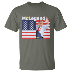 Funny Trump French Fries 2024 T Shirt McLegend Fast Food Worker American Flag TS02 Military Green Print Your Wear