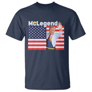 Funny Trump French Fries 2024 T Shirt McLegend Fast Food Worker American Flag TS02 Navy Print Your Wear