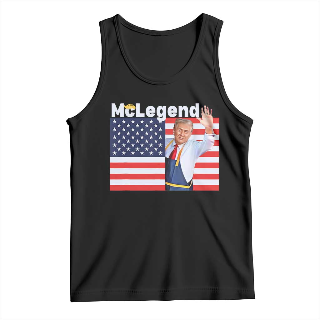 Funny Trump French Fries 2024 Tank Top McLegend Fast Food Worker American Flag TS02 Black Print Your Wear