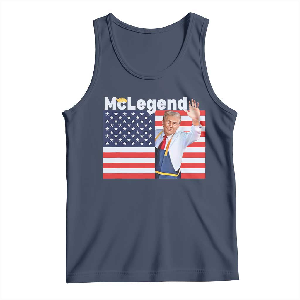 Funny Trump French Fries 2024 Tank Top McLegend Fast Food Worker American Flag TS02 Navy Print Your Wear