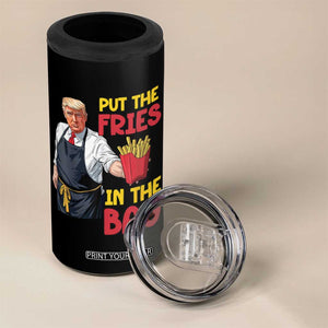 Funny Trump French Fries 2024 4 in 1 Can Cooler Tumbler Put The Fries In The Bag Fast Food Worker TS02 Print Your Wear
