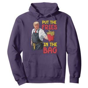 Funny Trump French Fries 2024 Hoodie Put The Fries In The Bag Fast Food Worker TS02 Purple Print Your Wear