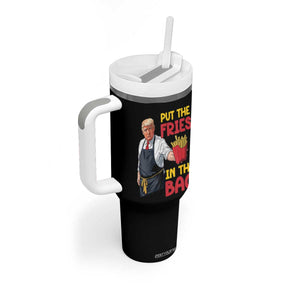 Funny Trump French Fries 2024 Tumbler With Handle Put The Fries In The Bag Fast Food Worker TS02 Print Your Wear