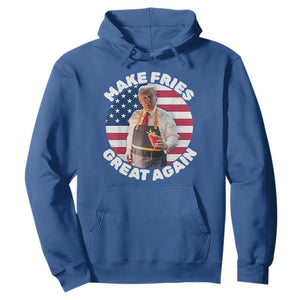Funny Trump Fry 2024 Hoodie Make Fries Great Again American Flag TS02 Royal Blue Print Your Wear
