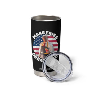 Funny Trump Fry 2024 Tumbler Cup Make Fries Great Again American Flag TS02 Print Your Wear