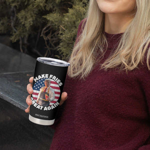 Funny Trump Fry 2024 Tumbler Cup Make Fries Great Again American Flag TS02 Print Your Wear
