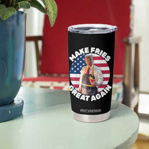 Funny Trump Fry 2024 Tumbler Cup Make Fries Great Again American Flag TS02 Print Your Wear