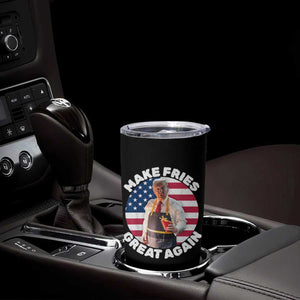 Funny Trump Fry 2024 Tumbler Cup Make Fries Great Again American Flag TS02 Print Your Wear