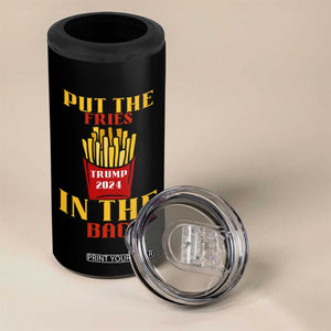 Funny Trump French Fry 2024 4 in 1 Can Cooler Tumbler Put The Fries In The Bag Fast Food TS02 Print Your Wear