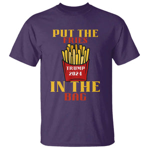 Funny Trump French Fry 2024 T Shirt Put The Fries In The Bag Fast Food TS02 Purple Print Your Wear