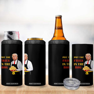 Funny Trump French Fry 4 in 1 Can Cooler Tumbler Put The Fries In The Bag 2024 Fast Food Worker TS02 Print Your Wear