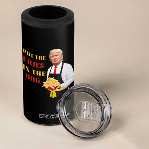 Funny Trump French Fry 4 in 1 Can Cooler Tumbler Put The Fries In The Bag 2024 Fast Food Worker TS02 Print Your Wear