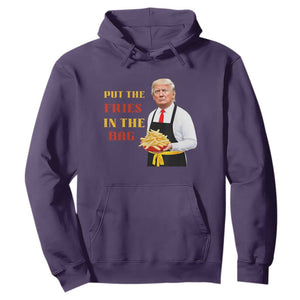 Funny Trump French Fry Hoodie Put The Fries In The Bag 2024 Fast Food Worker TS02 Purple Print Your Wear