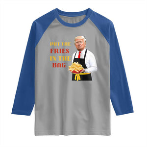 Funny Trump French Fry Raglan Shirt Put The Fries In The Bag 2024 Fast Food Worker TS02 Sport Gray Royal Print Your Wear