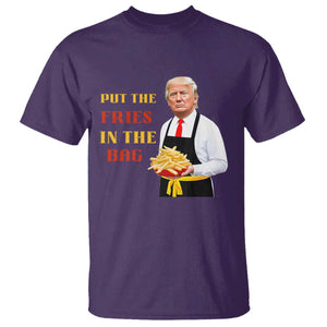 Funny Trump French Fry T Shirt Put The Fries In The Bag 2024 Fast Food Worker TS02 Purple Print Your Wear