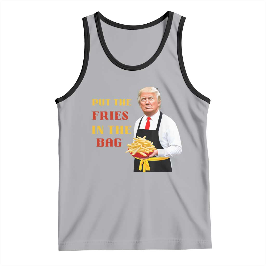 Funny Trump French Fry Tank Top Put The Fries In The Bag 2024 Fast Food Worker TS02 Athletic Heather Black Print Your Wear
