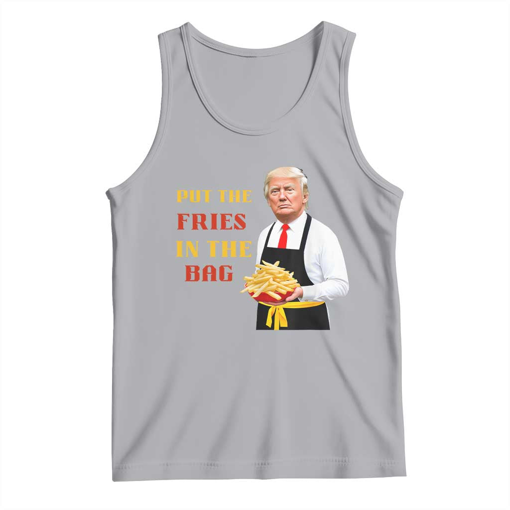 Funny Trump French Fry Tank Top Put The Fries In The Bag 2024 Fast Food Worker TS02 Athletic Heather Print Your Wear