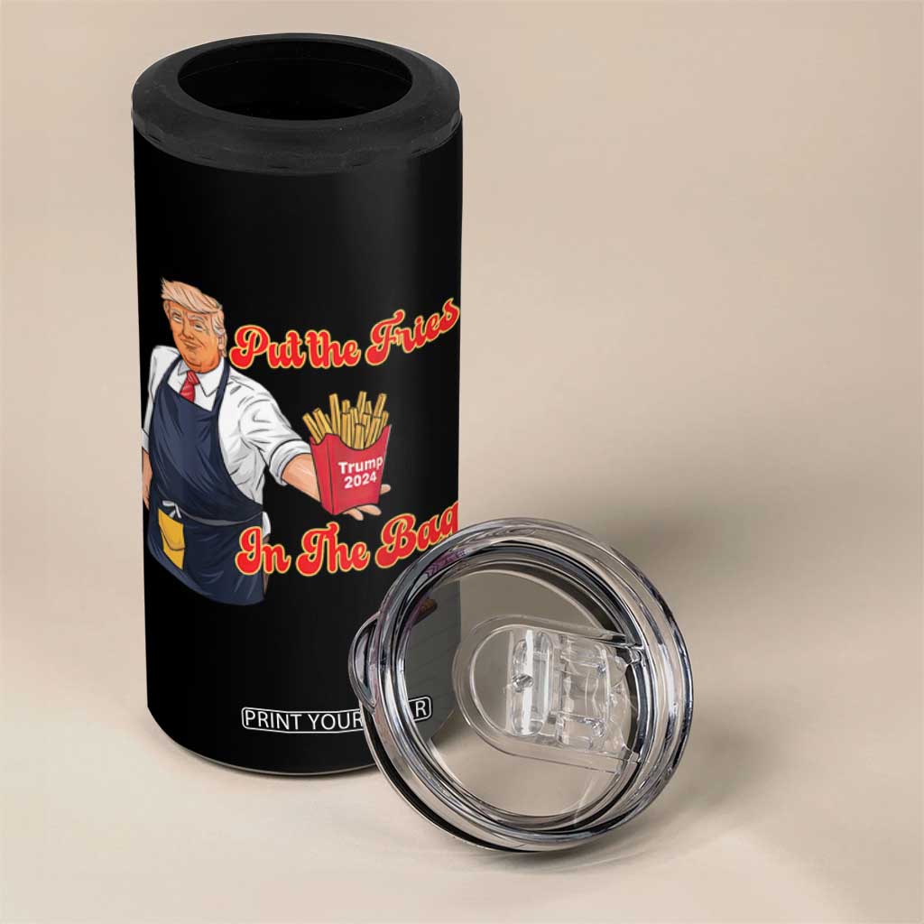 Funny Trump French Fry 4 in 1 Can Cooler Tumbler Fast Food Put The Fries In The Bag TS02 Print Your Wear