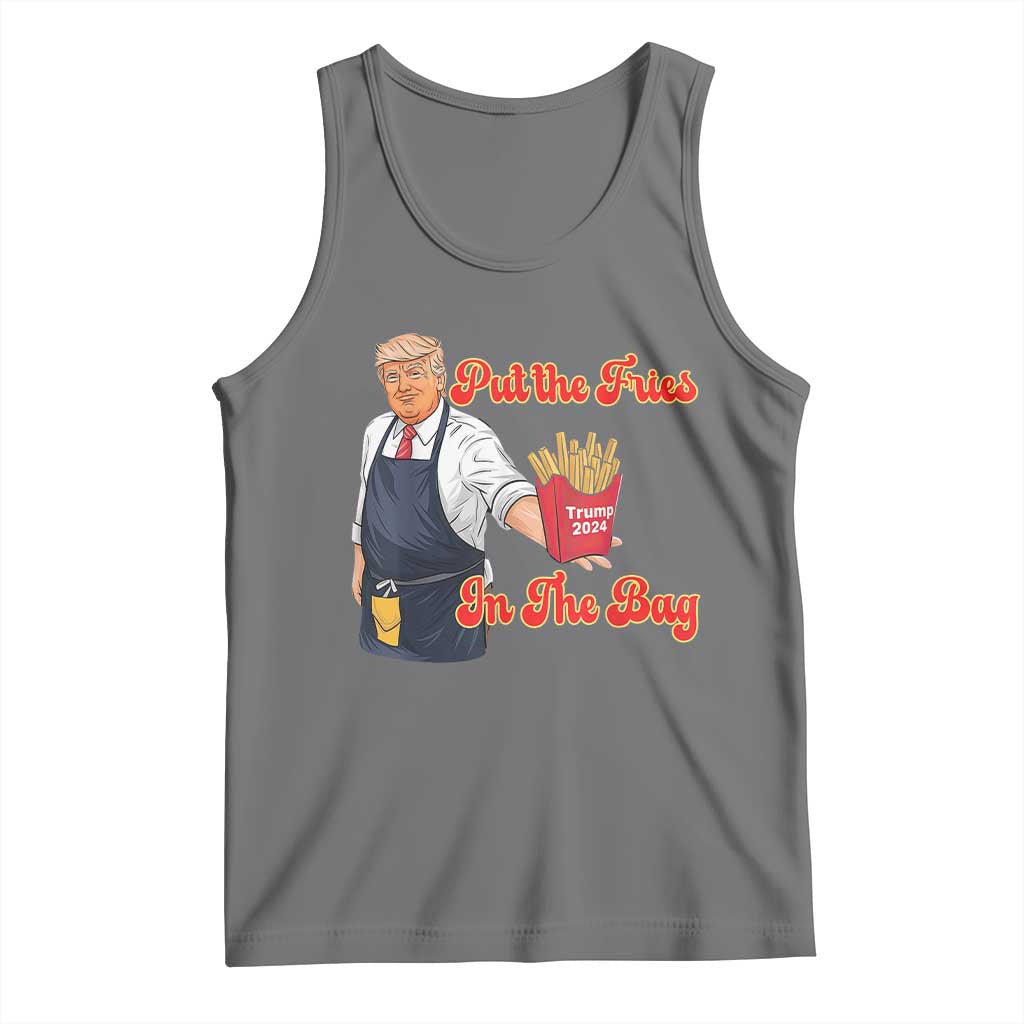 Funny Trump French Fry Tank Top Fast Food Put The Fries In The Bag TS02 Black Heather Print Your Wear